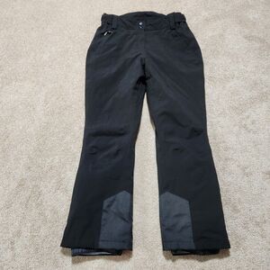 Killtec Ski Snow Pants Women 10 Black Straight Leg Fleece Lined Waterproof